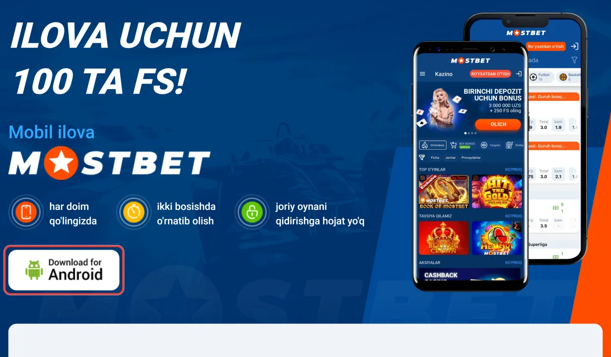 Ilova sahifasidagi Download for Android tugmasi